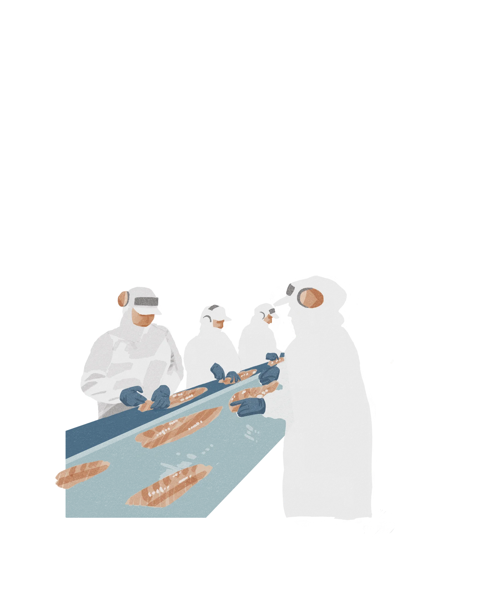 Linea de procesamiento de salmon
